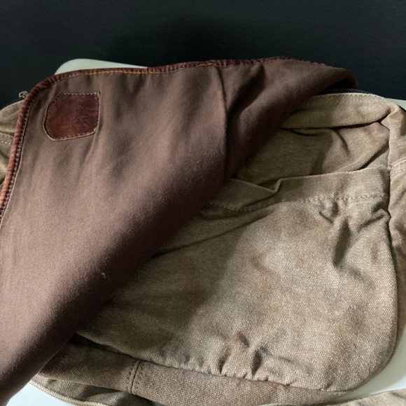 Bed Stu Brown Canvas Messenger Bag - Picture 4 of 8